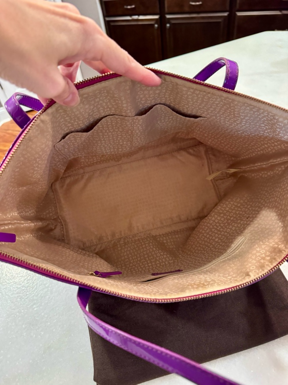 Kate Spade Purple Patent Tote - Picture 8 of 13